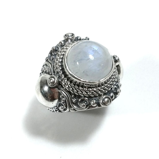 Anello con pietra in argento 925 con Pietra di Luna | GIOIELLI IN ARGENTO