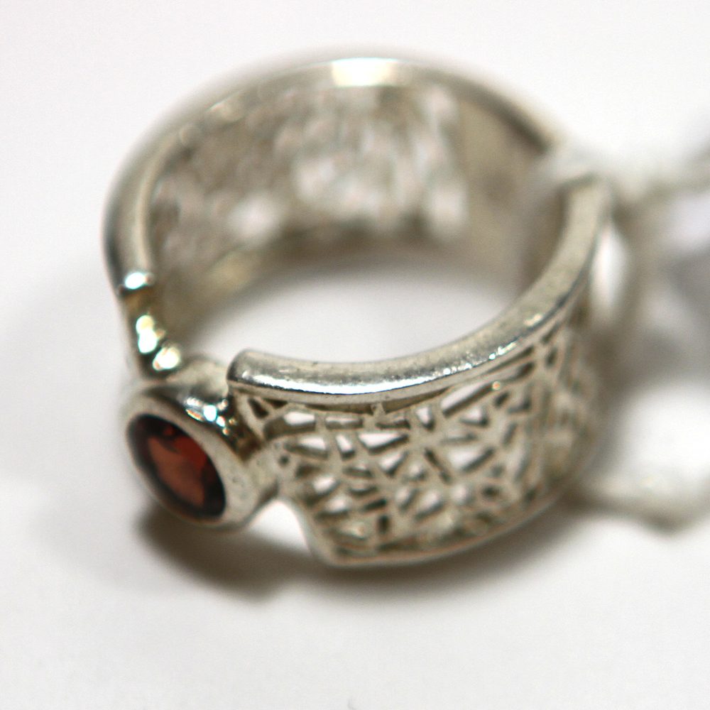 ANELLO fiori e argento FUME' – immagine3