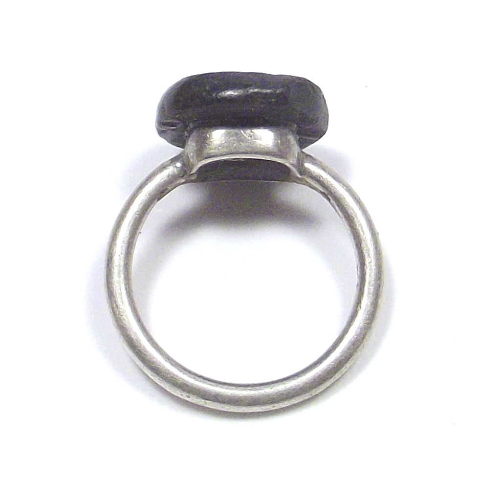 Anello con moneta MOGHUL ANTICA argento - ETNICO – dettaglio fascia