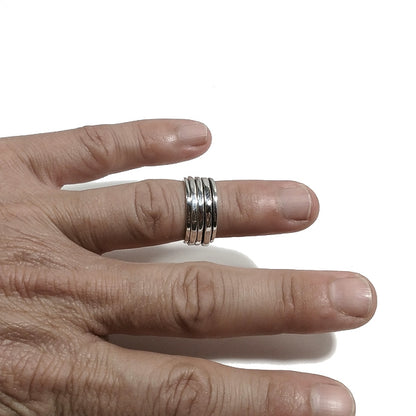 ANELLO fascia NABHITHA in argento 925 ANELLO artigianale | GIOIELLI ETNICI