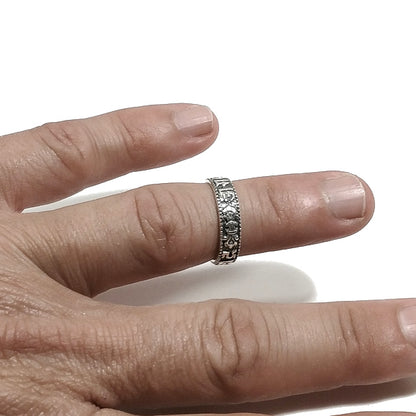 ANELLO artigianale a fascia DORJE in argento 925 - KATE