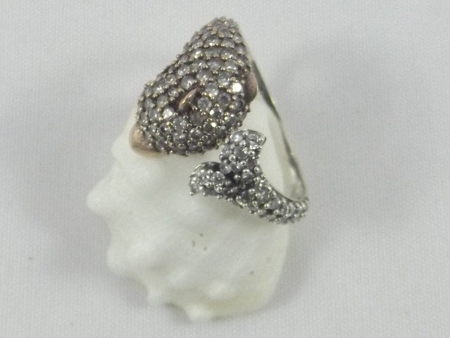 anello argento delfino