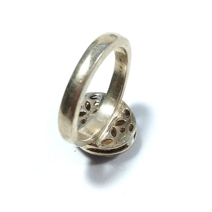 ANELLO ETNICO in argento 925 dorato artigianale Diamante