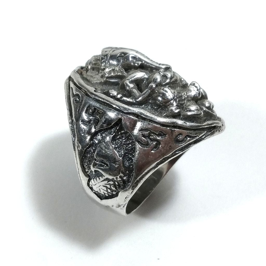 ANELLO ETNICO in argento 925 con GANESH