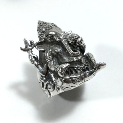 ANELLO ETNICO in argento 925 con GANESH | GIOIELLI ETNICI