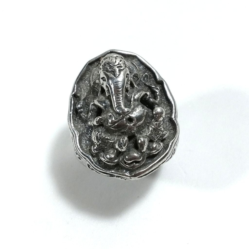 ANELLO ETNICO in argento 925 con GANESH