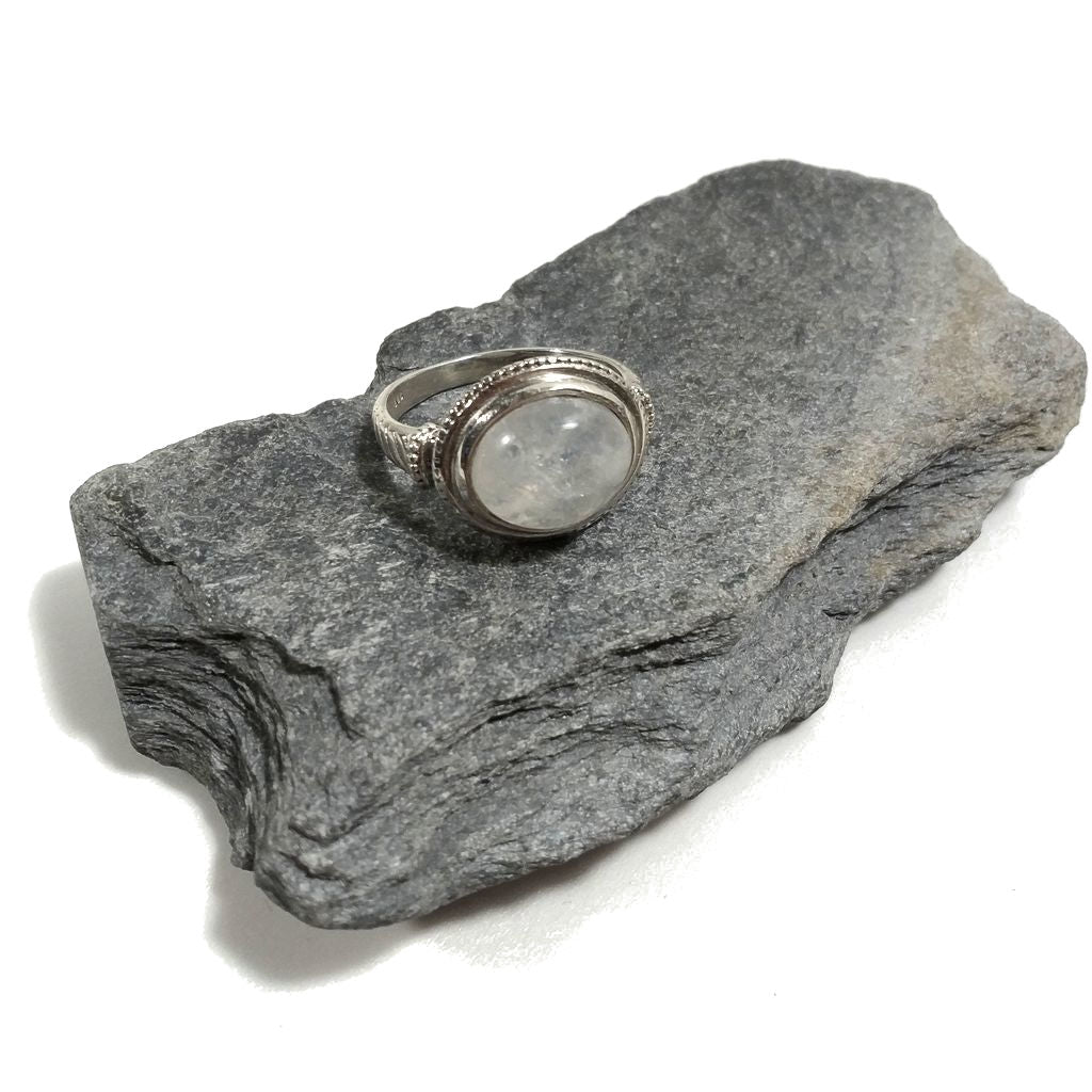 ANELLO artigianale in argento 925 con Pietra di Luna | GIOIELLI CON PIETRE