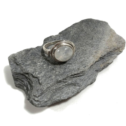 ANELLO artigianale in argento 925 con Pietra di Luna | GIOIELLI CON PIETRE