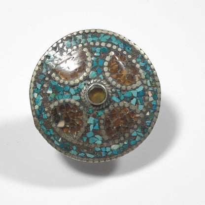ANELLO ETNICO artigianale schegge Turchese - SHANTAE