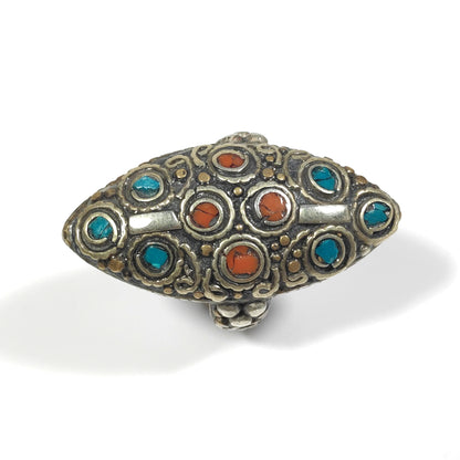 ANELLO ETNICO artigianale schegge Turchese - AAMAN