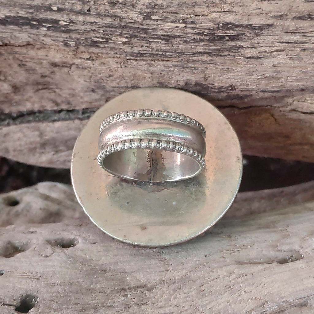 ANELLO ETNICO ANELLO artigianale Corallo - NAKESH – fascia