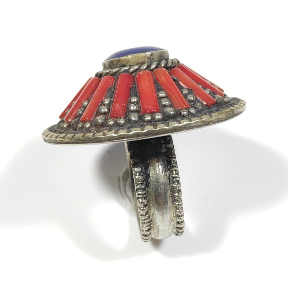 Anello etnico tibetano con pietre - NAWALGHAR