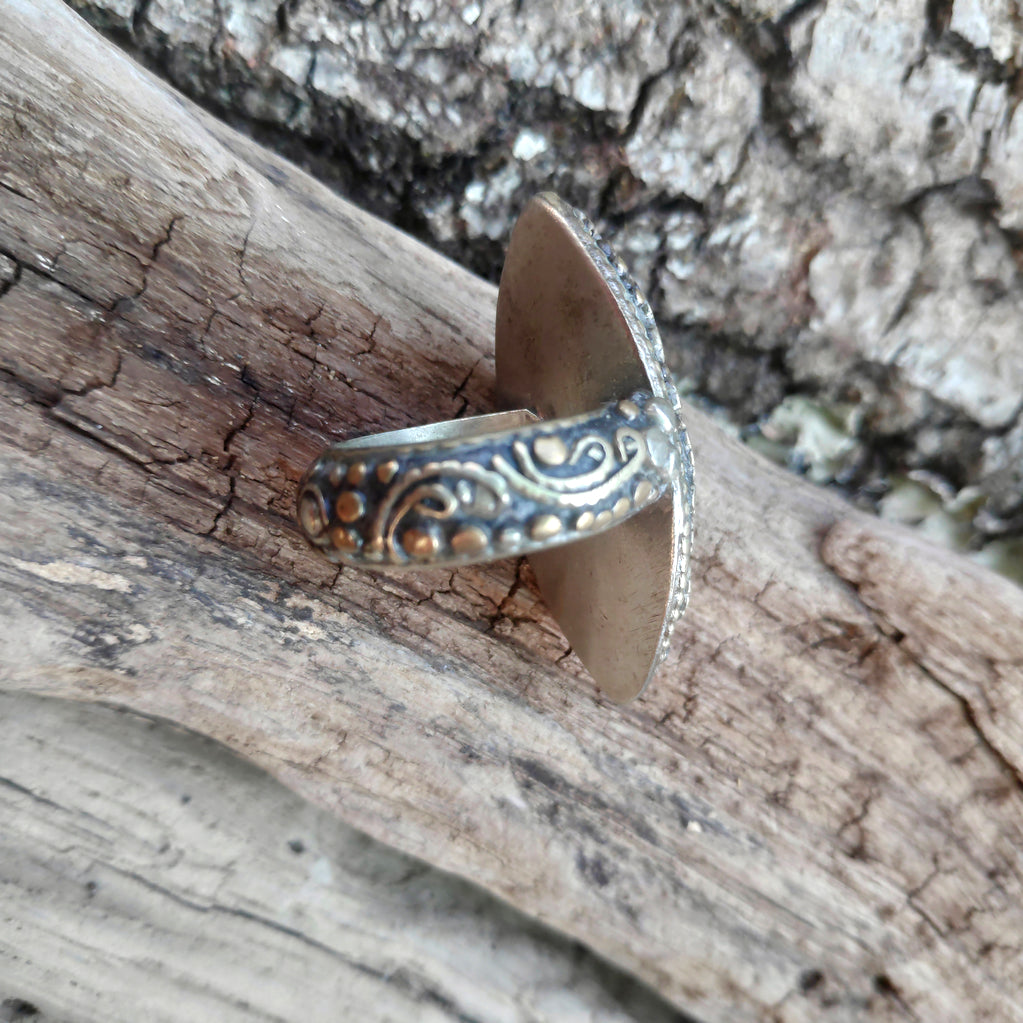 ANELLO ETNICO artigianale schegge Turchese - AAMAN