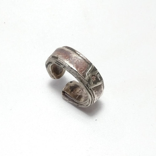 Anello a fascia artigianale uomo o donna bronzeage1968 - pezzo unico