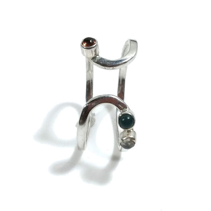 ANELLO minimal design in argento 925 con PIETRE | Gioielli contemporanei