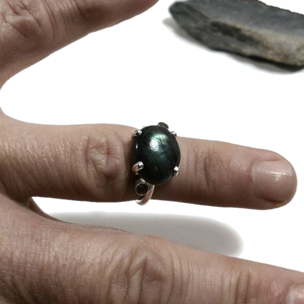 ANELLO artigianale in argento 925 con Labradorite | Gioielli in argento