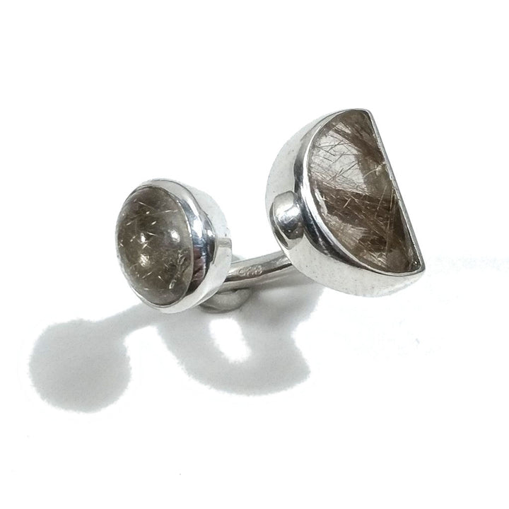 ANELLO artigianale in argento 925 con Quarzo rutilato