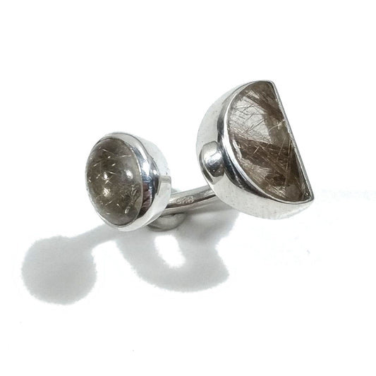 ANELLO artigianale in argento 925 con Quarzo rutilato – immagine1