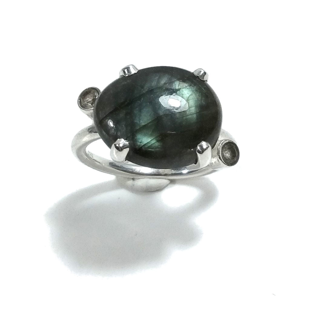ANELLO artigianale in argento 925 con Labradorite | Gioielli in argento