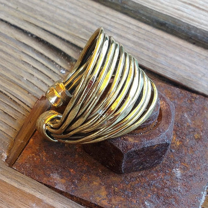 Anello fascia ARI in ottone ANELLO artigianale con pietra | ANELLI artigianali