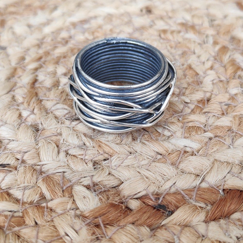 ANELLO wire of life in argento 925 ANELLO artigianale | ANELLO ARGENTO