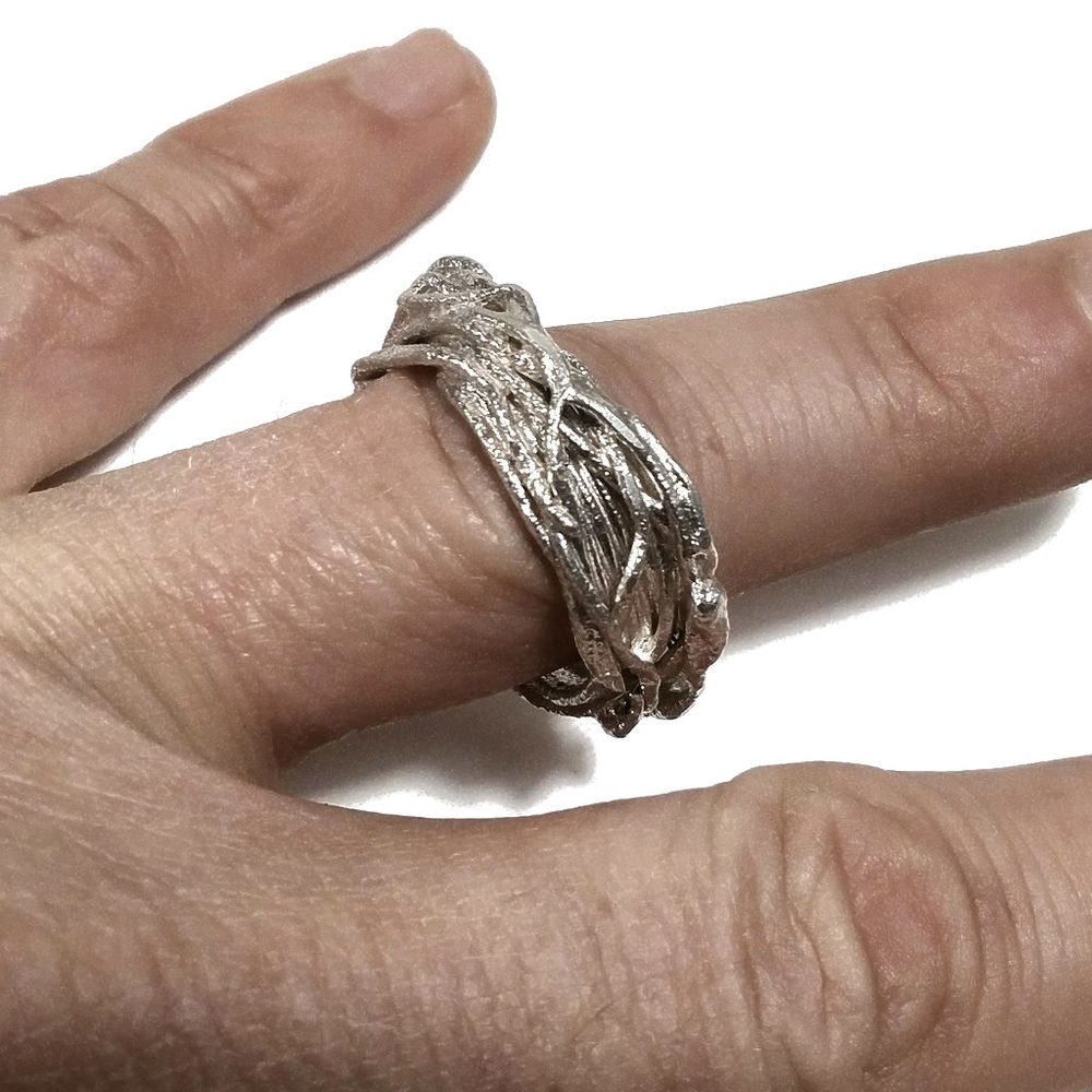 Anello in argento 925 ANELLO artigianale pezzo unico | Filo della vita | GIOIELLI IN ARGENTO