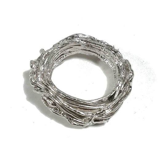 Anello in argento 925 ANELLO artigianale pezzo unico | Filo della vita | GIOIELLI IN ARGENTO