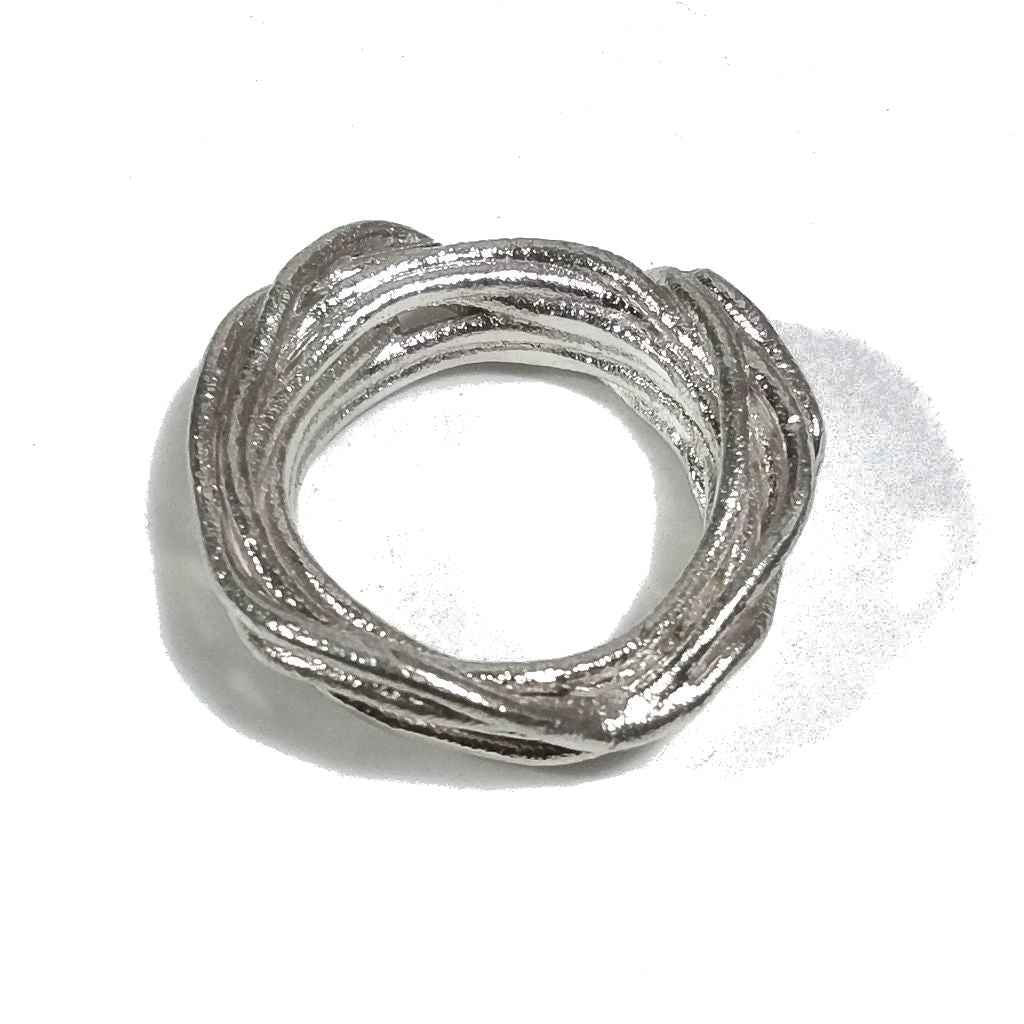 Anello in argento 925 ANELLO artigianale pezzo unico | Filo della vita | GIOIELLI IN ARGENTO – immagine5