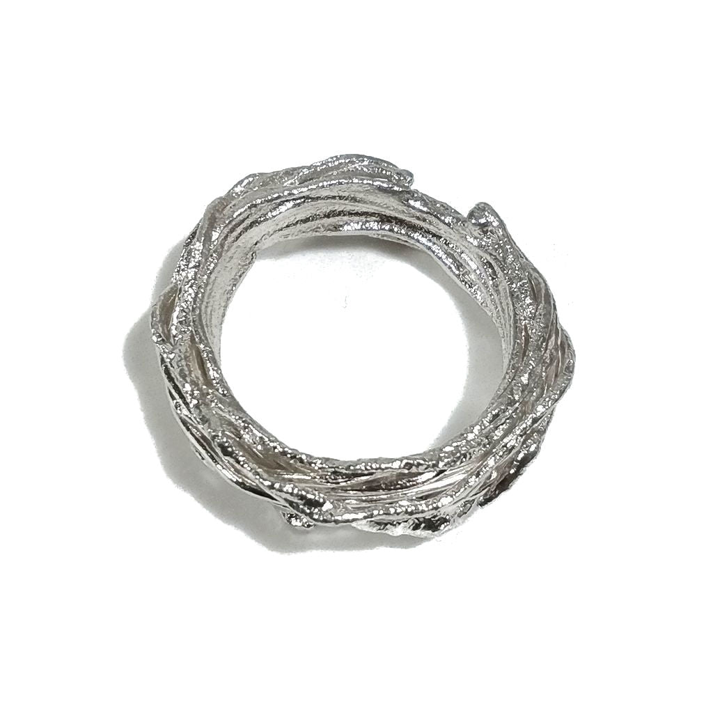 Anello in argento 925 ANELLO artigianale pezzo unico | Filo della vita | GIOIELLI IN ARGENTO – immagine6