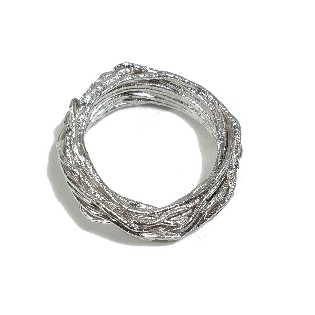 Anello in argento 925 ANELLO artigianale pezzo unico | Filo della vita | GIOIELLI IN ARGENTO