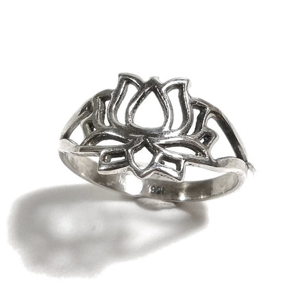 Anello FIORE di LOTO LASA in argento 925 anello artigianale | fiore di loto