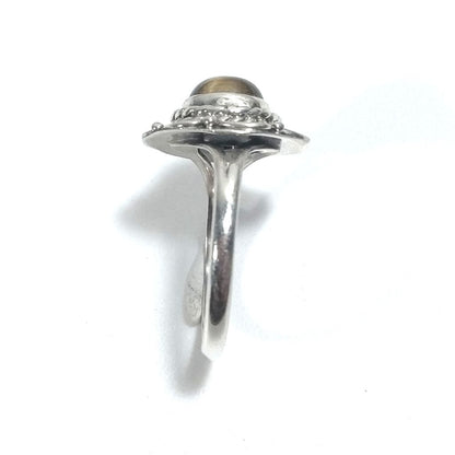 Anello con pietra in argento 925 con Granato, Ametista – Vista laterale