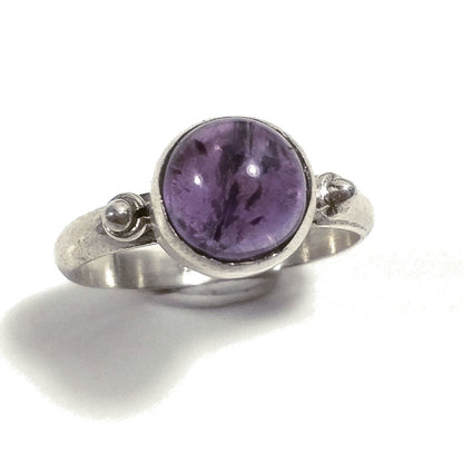 ANELLO artigianale in argento 925 con ametista