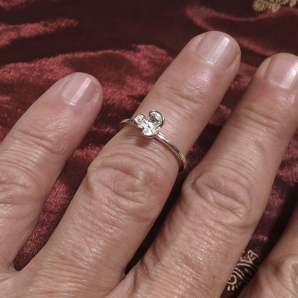 Anello FIORE KEYA in argento 925 stile minimal | argento artigianale
