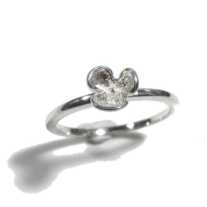 Anello FIORE KEYA in argento 925 stile minimal | argento artigianale