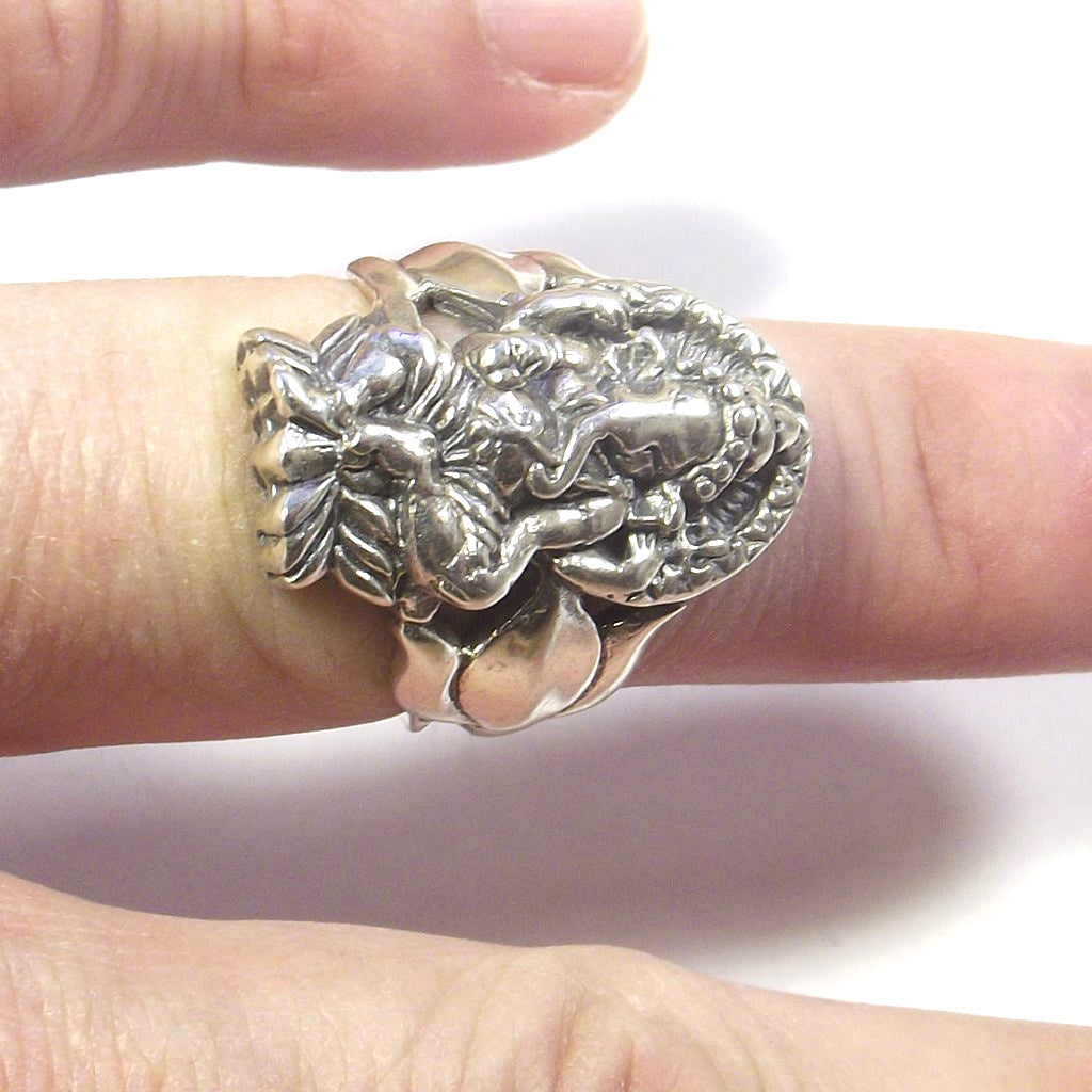 ANELLO GANESH danzante in argento 925