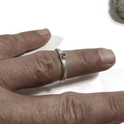 Anello artigianale in argento 925 con pietra | Artigianato artistico in argento 925