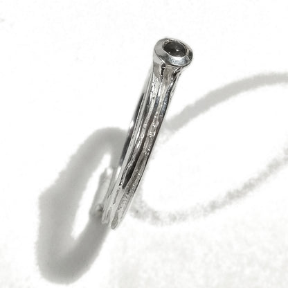 Anello artigianale in argento 925 con pietra | Artigianato artistico in argento 925