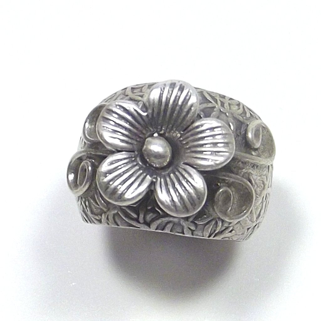 Anello KAREN argento 925 forma di fiore - etnico