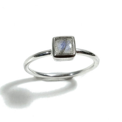 Anello DADO sovrapponibile in argento 925 con pietra