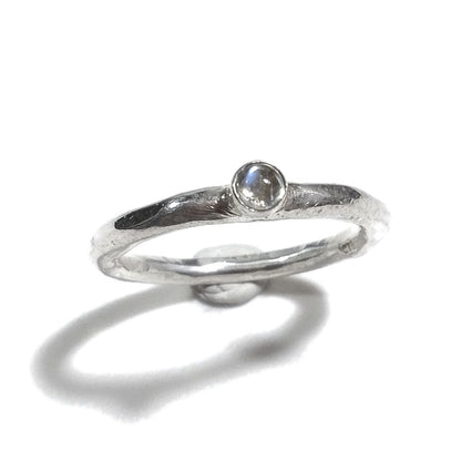 Anello artigianale KYLIE in argento 925 con pietra | Artigianato artistico in argento 925