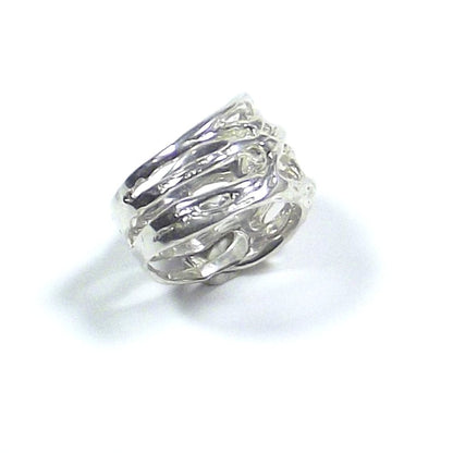 Anello in argento 925 filo lucido FASCIA | Gioiello contemporaneo