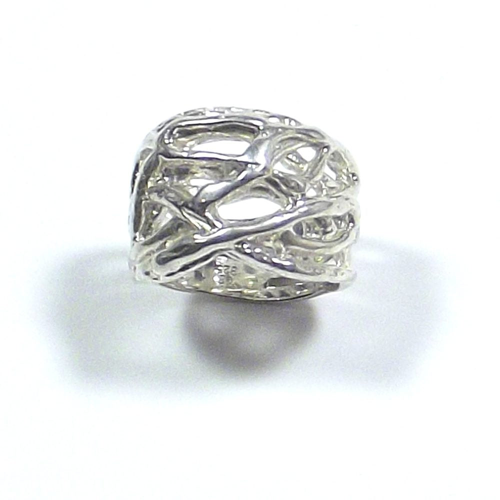 Anello in argento 925 filo lucido FASCIA | Gioiello contemporaneo