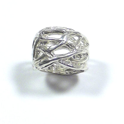 Anello in argento 925 filo lucido FASCIA | Gioiello contemporaneo