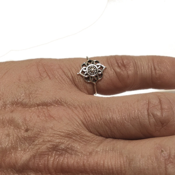 ANELLO MANDALA in argento 925 anello artigianale | gioielli argento | BOHO