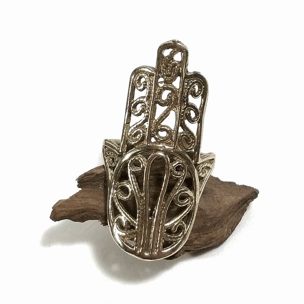 ANELLO artigianale in ottone | Mano di Fatima | Gioielli in ottone