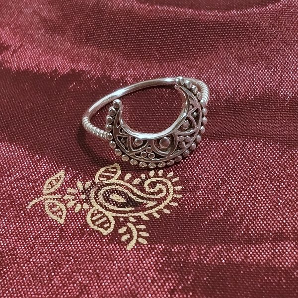 ANELLO MEZZALUNA KATA in argento 925 anello artigianale | Mezza luna