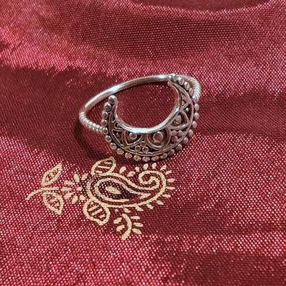 ANELLO MEZZALUNA KATA in argento 925 anello artigianale | Mezza luna