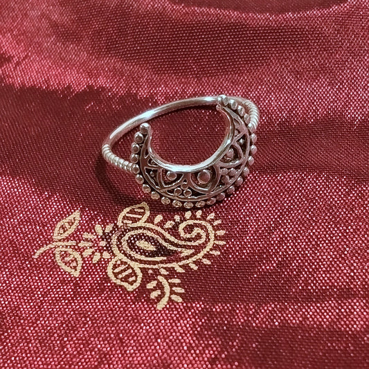 ANELLO MEZZALUNA KATA in argento 925 anello artigianale | Mezza luna