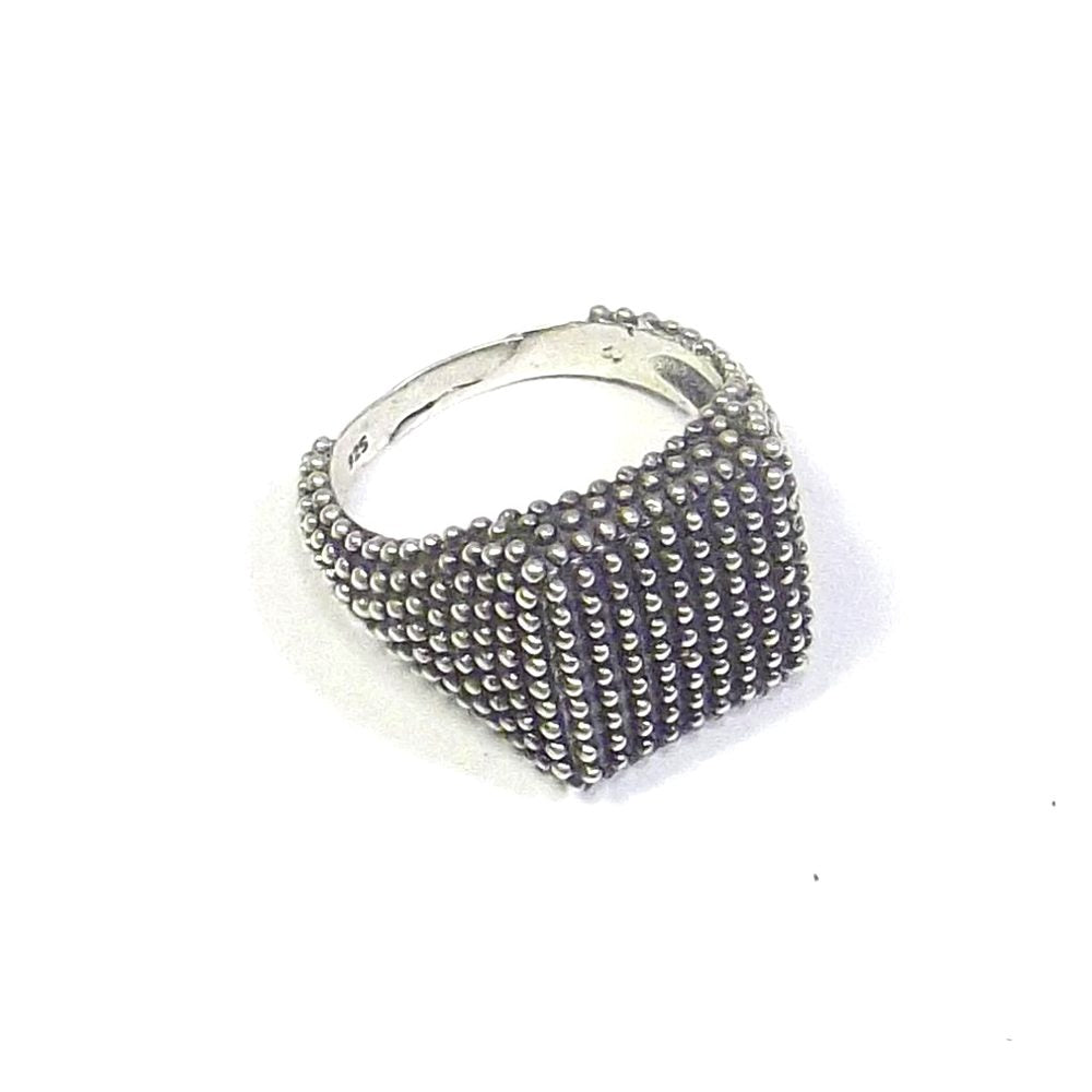 Anello mignolo argento 925 chevalier puntinato - REIMS